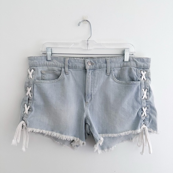 Joe's Women's Boyfriend Easy Fit Jean Short With Lace Up Sides - Picture 1 of 7
